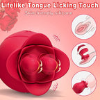 Clit Clamps Rose Women Vibrator - Dual Tongue Nipple Clamping Female Sex Toys