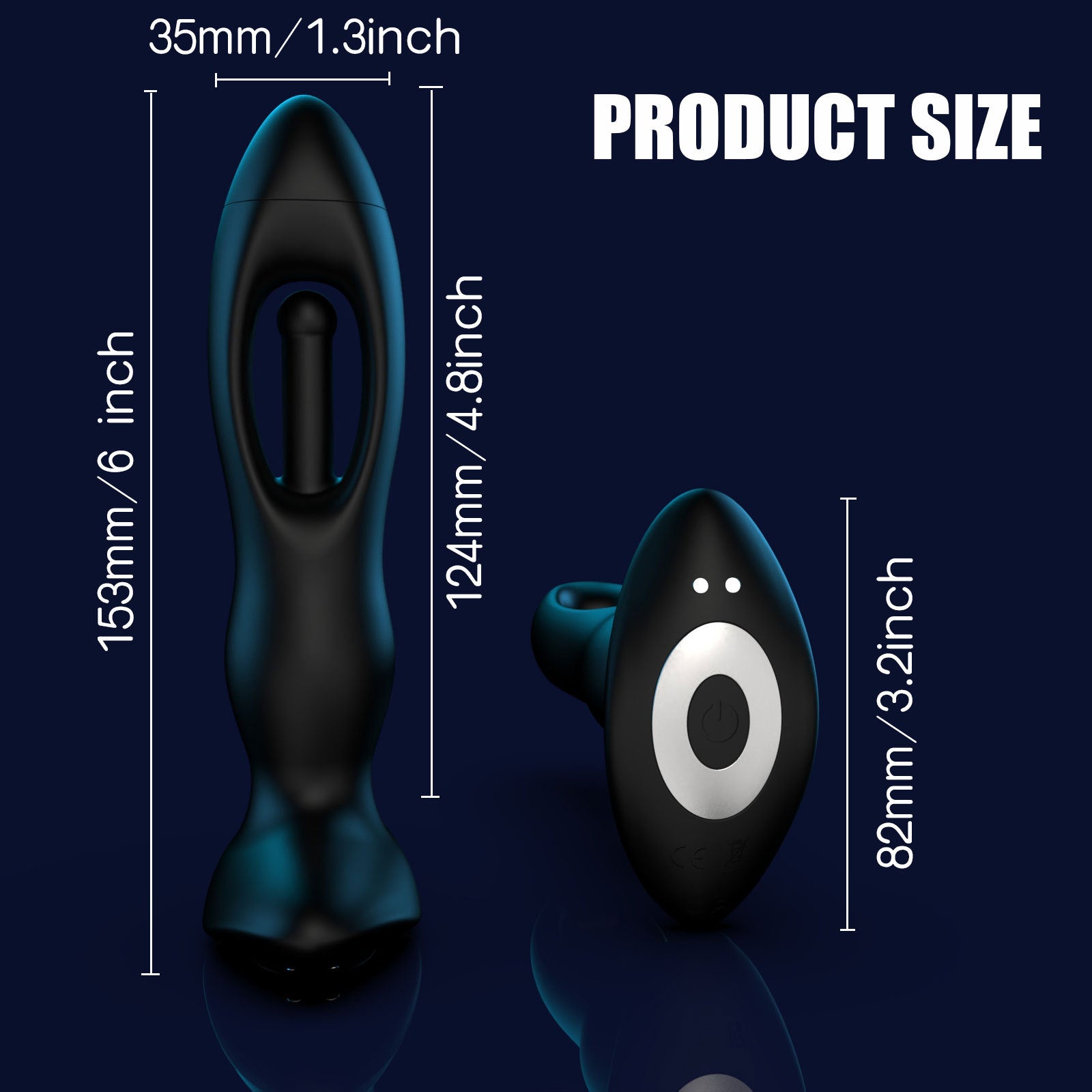 Remote Control Anal Dildo Vibrator - Tickle Flapping Prostate Massager