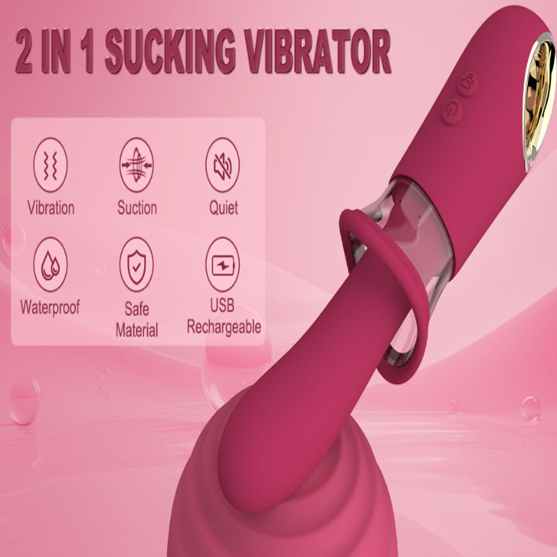 Big Tongue G Spot Vibrator - Mouth Suction Cup Clit Stimulator Female Sex Toys