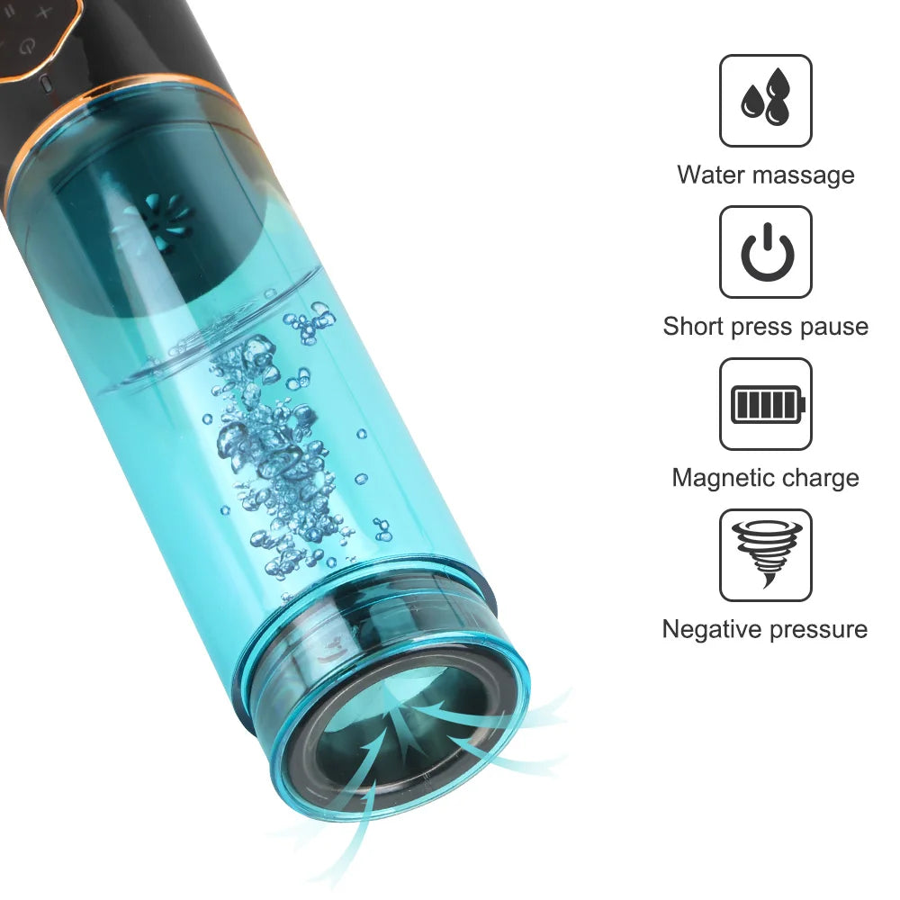 Penis Pump Male Sex Toys - Vacuum Water Bath Enlarger Delayed Ejaculation Trainer for Men