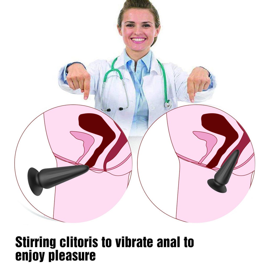 Remote Control Vibrating Butt Plug - Tapered Vaginal Anal Stimulator Prostate Massager