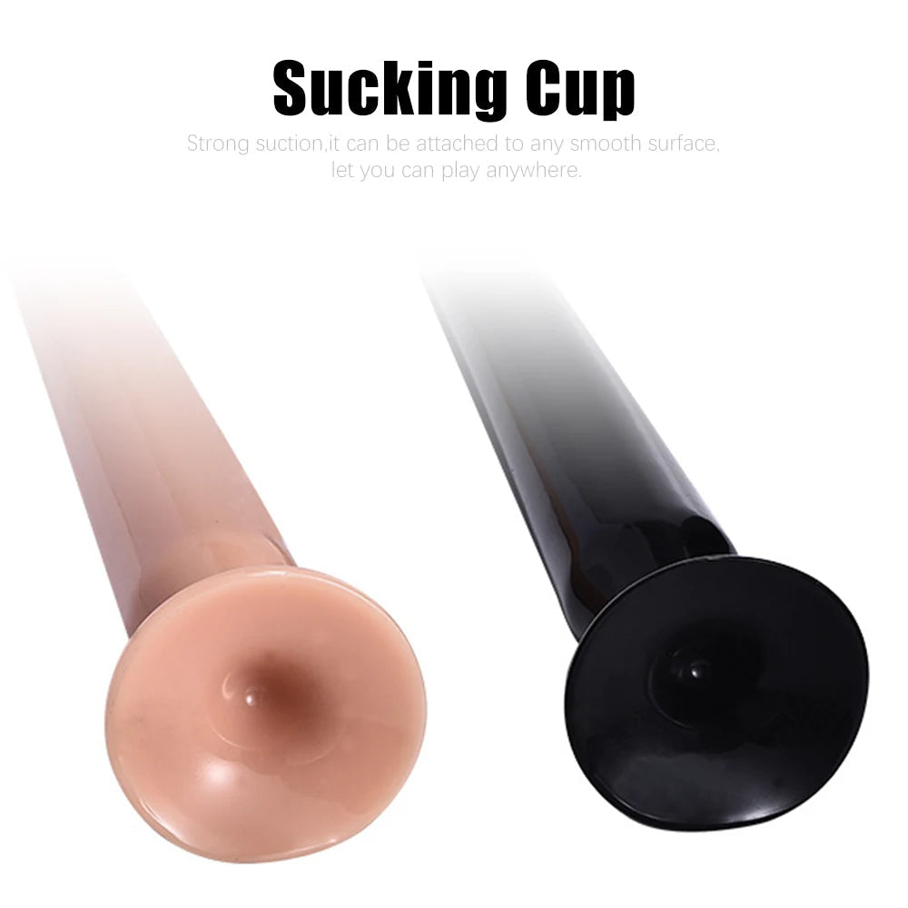 Silicone Thin Anal Dildo Dilator - 20 inch Long Skinny Tail Butt Plug Sex Toys for Women