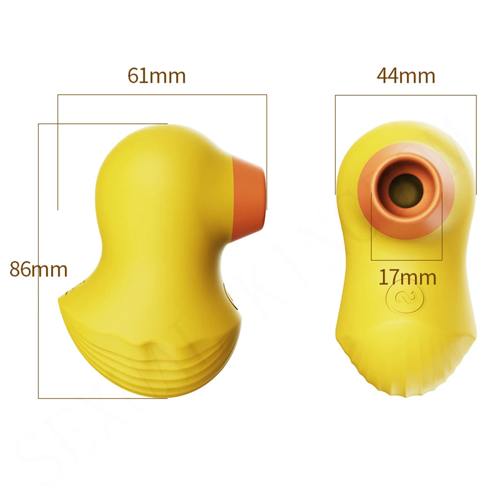 Clitoral Sucking  Oral Sex Women Masturbator - Portable Yellow Duck Clit Vibrator Gift