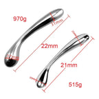 Metal Dildo Anal Plug - Double End Stainless Steel Butt Plug Sex Toys for Women Men
