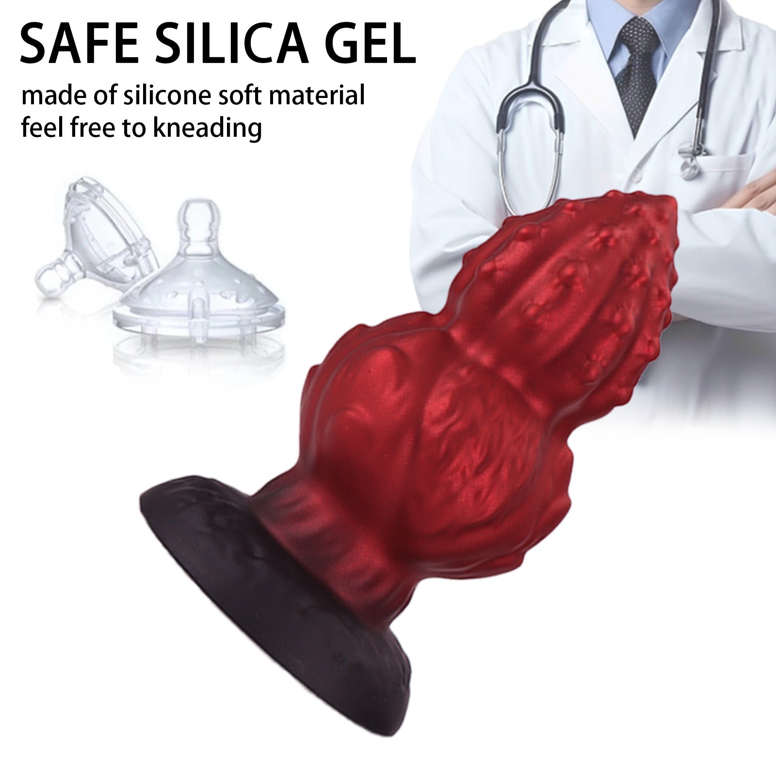 Walnut Monsterdildo Butt Plug - Silicone Anal Dilator Expander Vaginal Sex Toys for Men Women