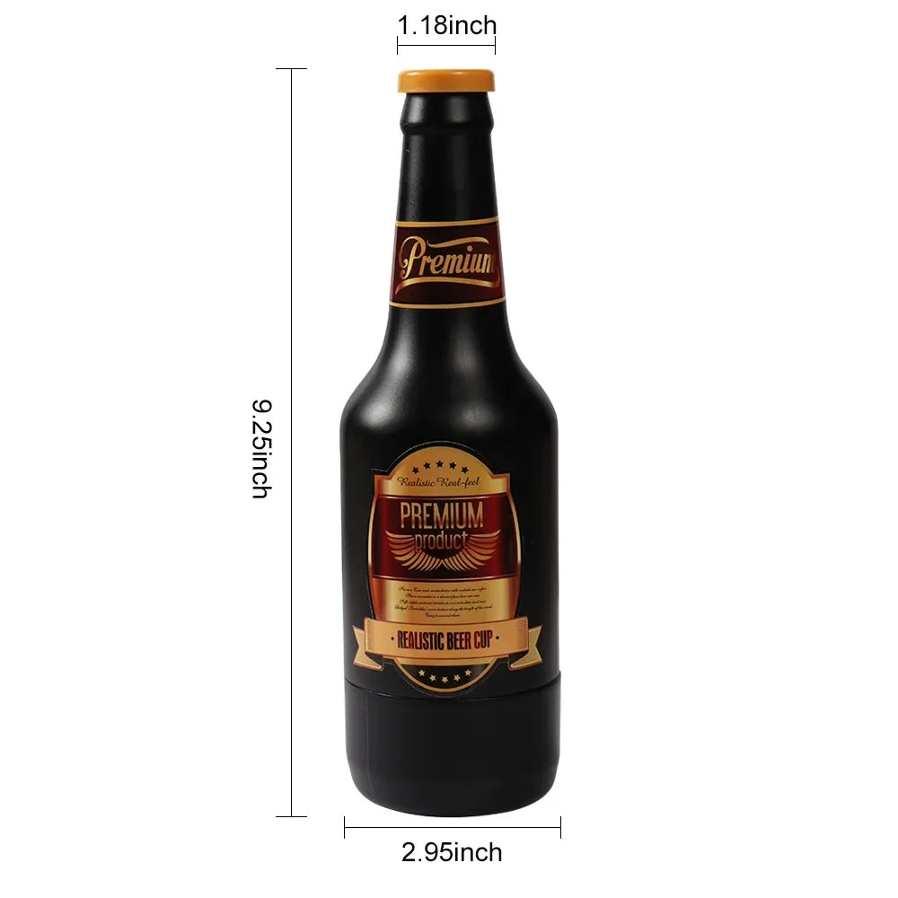 Beer Bottle Men Masturbation Cup - Realistic Vagina Pocket Pussy Male Sex Toys
