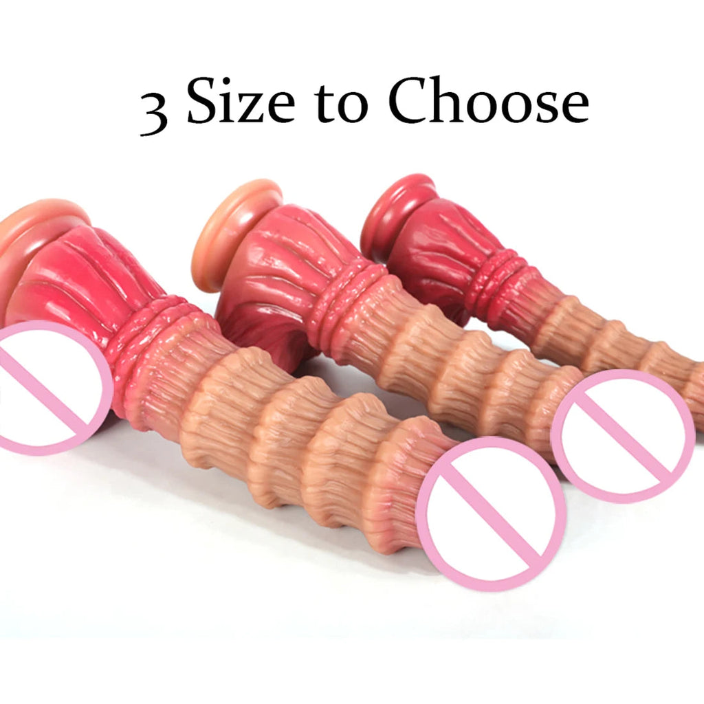 Exotic Anal Dildo Dilator Sex Toys - Big Threads Silicone Dildos Prostate Massage Milking