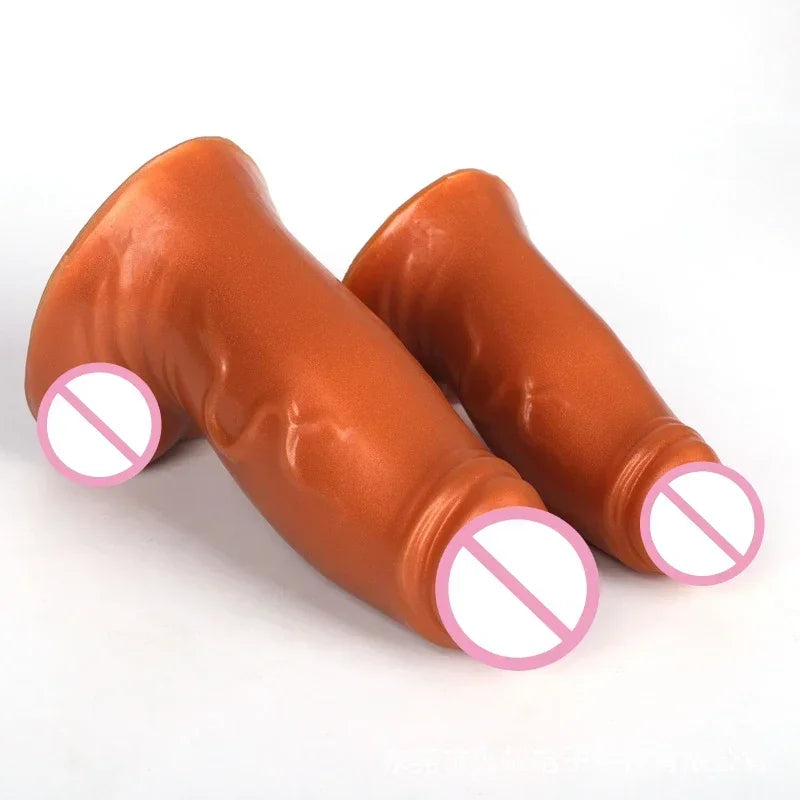 Big Girth Anal Dildo Butt Plug - Huge Silicone Realistic Dildos Male Female Sex Toys