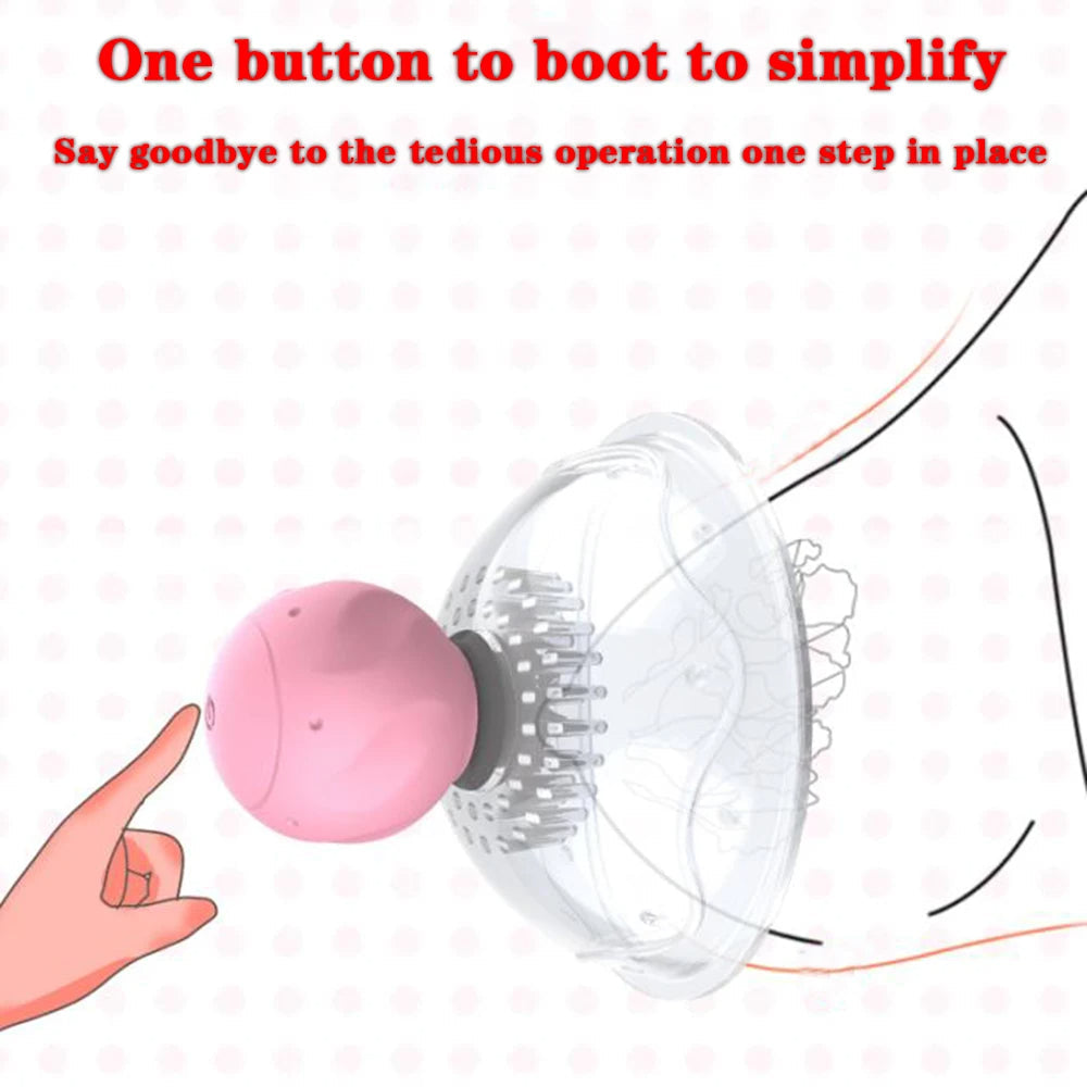 Nipple Sucker Massager - Breast Pump Rotating Clamp Stimluation Women Sex Toys Novelty Gifts