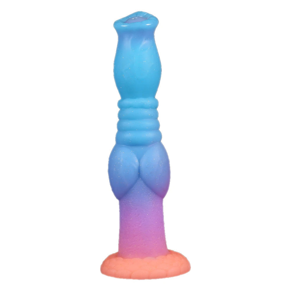 Exotic 9 inch Monster Dildo Long Butt Plug - Luminous Knotted Dildos Women Masturbation