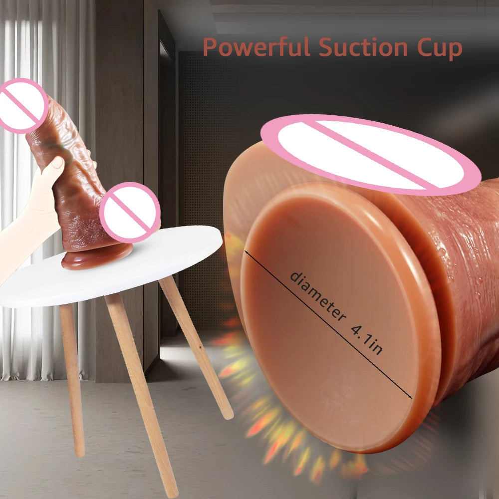 Huge Realistic Dildo Butt Plug - Big Girth Monster Dildos G Spot Prostate Anal Toy
