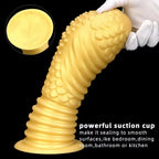 Big Giant Dildo Butt Plug - Golden Huge Knotted Dildos Anal Expansion Dilator Sex Toys