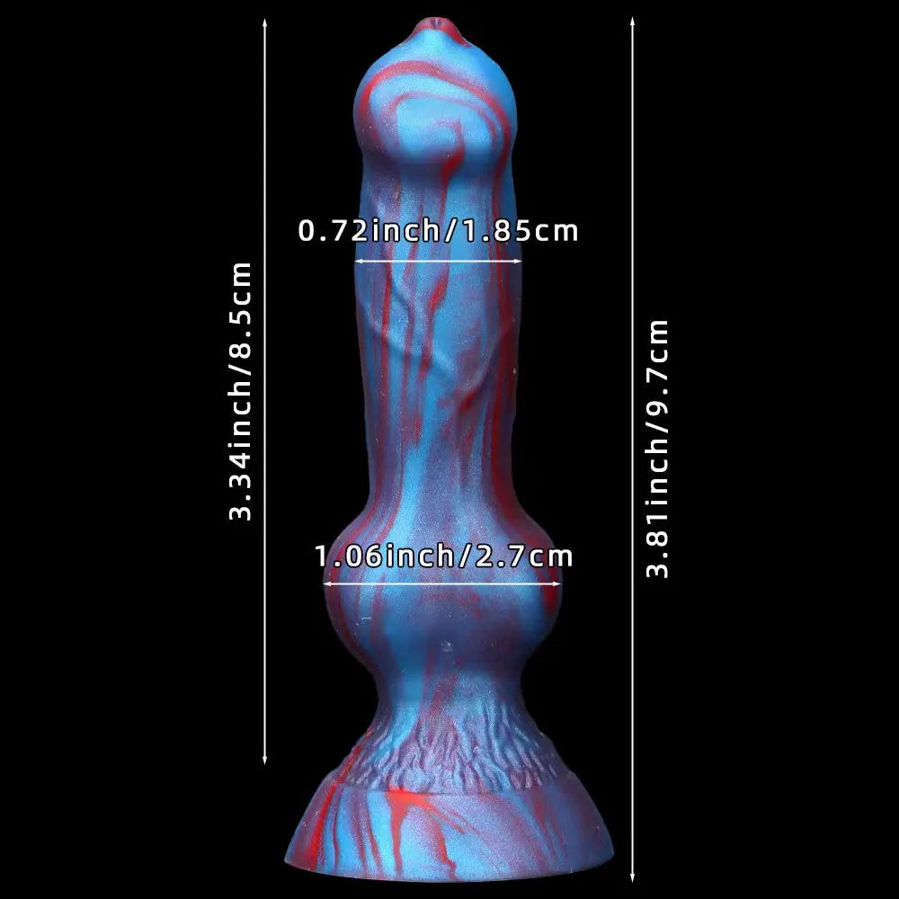 Small Dog Dildo Gifts - Colorful Silicone Knotted Animaldildo Little Butt Plug Prostate Toy