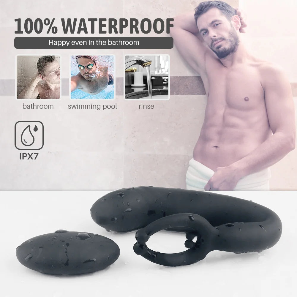 Remote Control Buckle Prostate Massager - Finger Anal Plug Cock Ring Delay Ejaculation