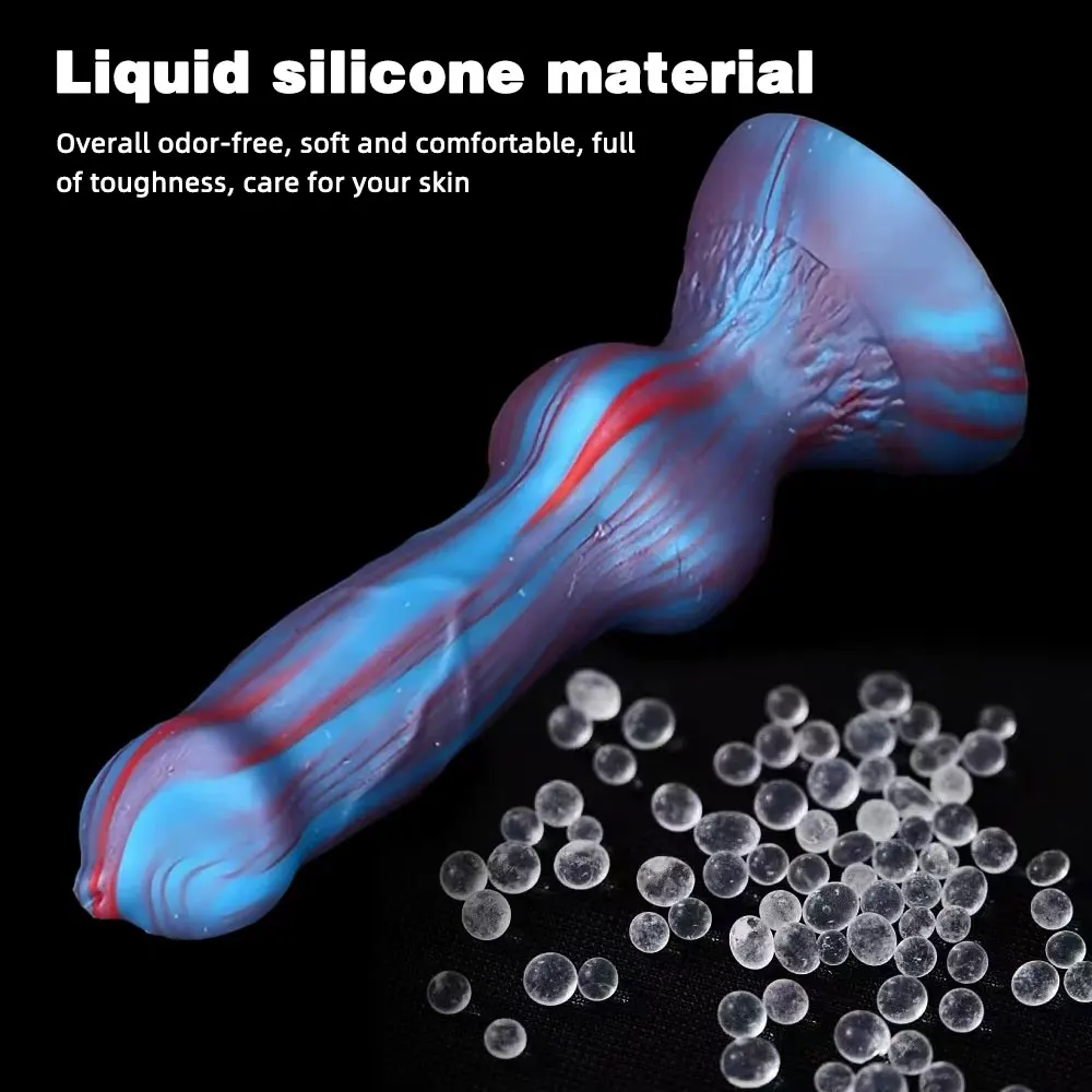 Small Dog Dildo Gifts - Colorful Silicone Knotted Animaldildo Little Butt Plug Prostate Toy
