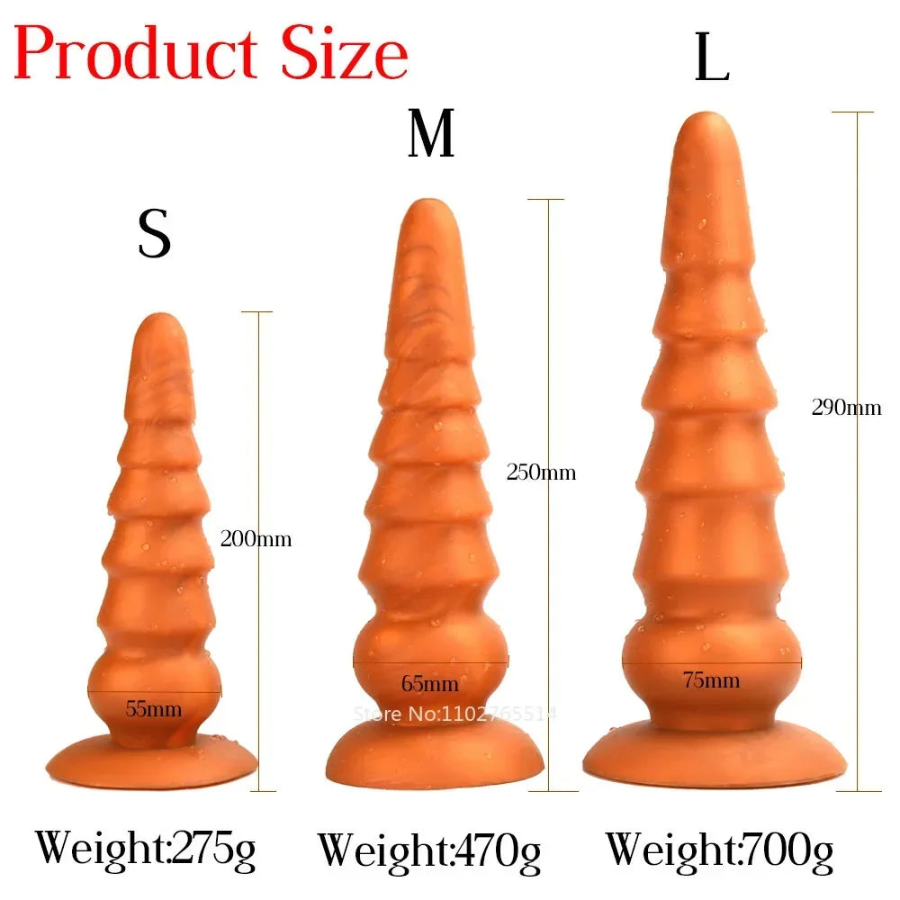 Silicone Anal Dildo Butt Plug - Exotic Conical Anal Dilator G Spot Prostate Massager