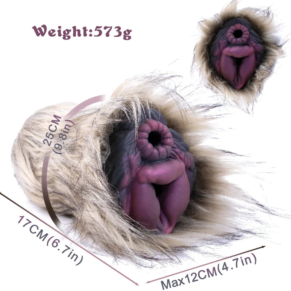 Furry Animal Pocket Pussy – Dual Vagina Silicone Male Masturbator | Domlust Fetish