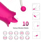 Tongue Licking Rose Toys - Handheld Clit Stimulator G Spot Vibrator Female Sex toy