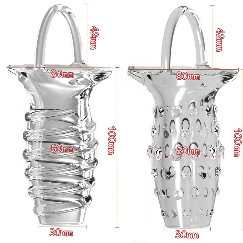 Jelly Cock Sleeve Penis Enlarger - Penis Ring Delay Ejaculation Condom Sex Toy for Men