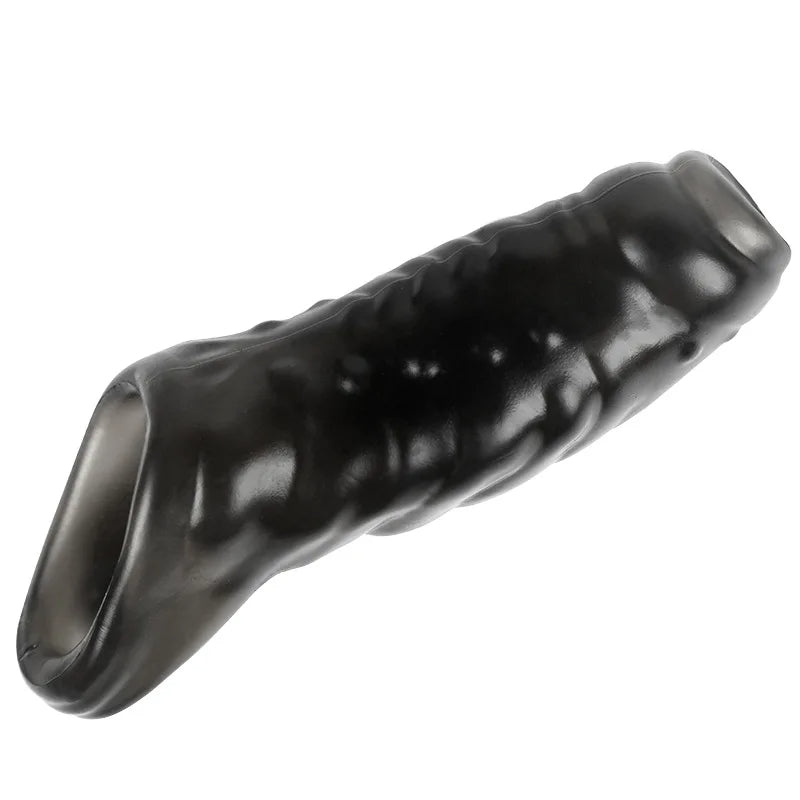 Soft Stretchy Penis Sleeve Male Sex Toy - Textured Condom Cock Extender