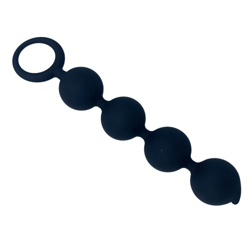 Small Anal Beads Butt Plug - Silicone Ball Anal Dildo Beginner Sex Toys