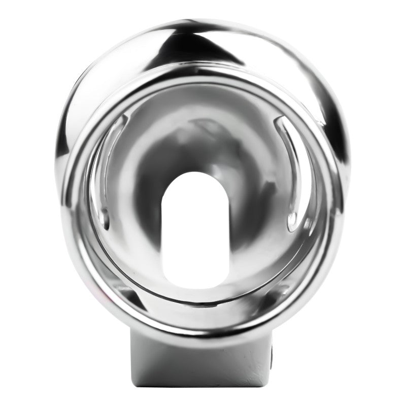 No Ball Ring Chastity Cage – Stainless Steel Lock, 9 Size Glans Fit, Discreet Wear