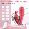 Remote Control Clitoral G Spot Vibrator - Rabbit Clit Clamps Anal Dildo Female Sex Toy