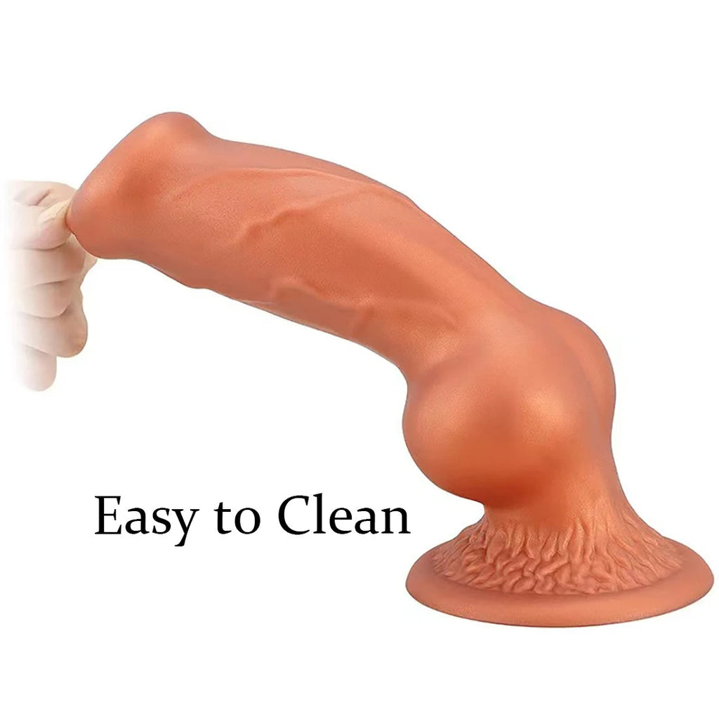 Big Knotted Dog Dildo Anal Plug - Realistic Animaldildo Beast Sex Toys for Women Lesbian