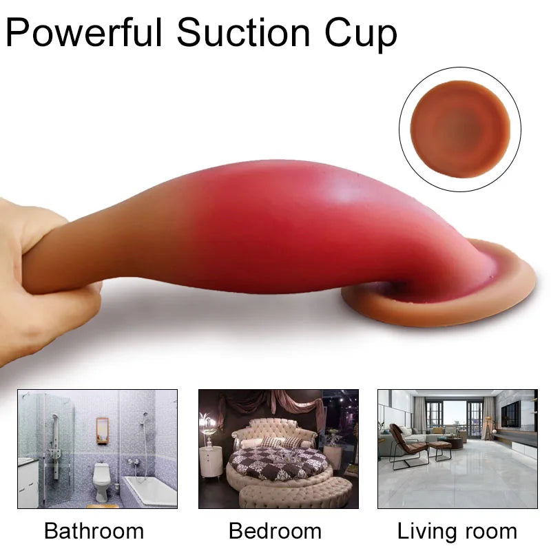 Silicone Anal Dildo Butt Plug - Fantasy Bowling Realistic Dildos Strapon Sex Toy