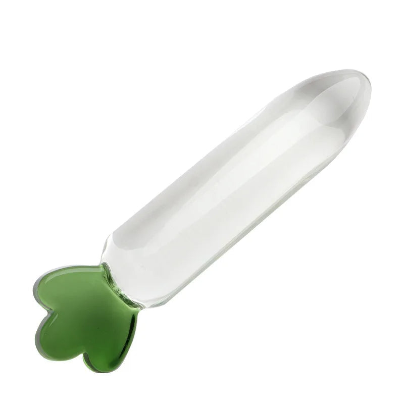 Glass Dildo Butt Plug - Vegetable Crystal Anal Dildo Vagina Prostate Massager
