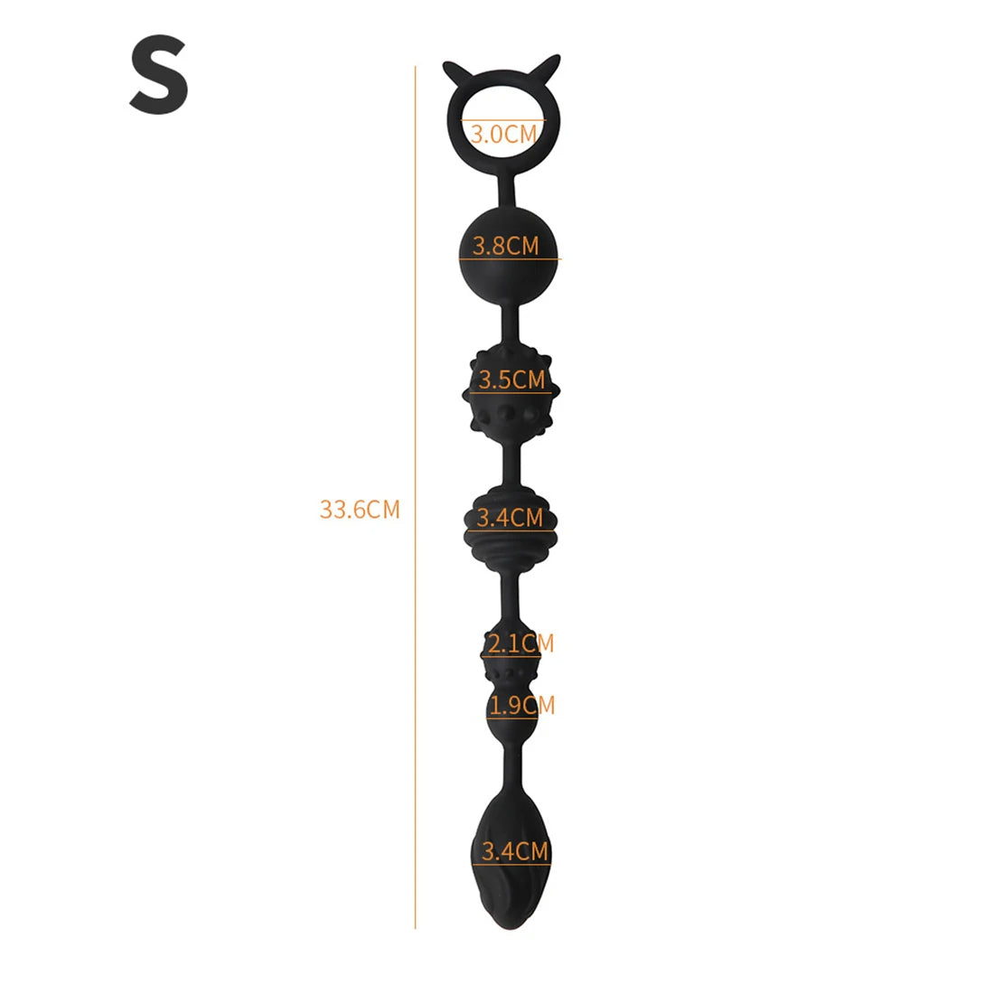 Big Anal Beads Butt Plug - Soft Silicone Knotted Dildo Anal Expansion Dilator Sex Toys