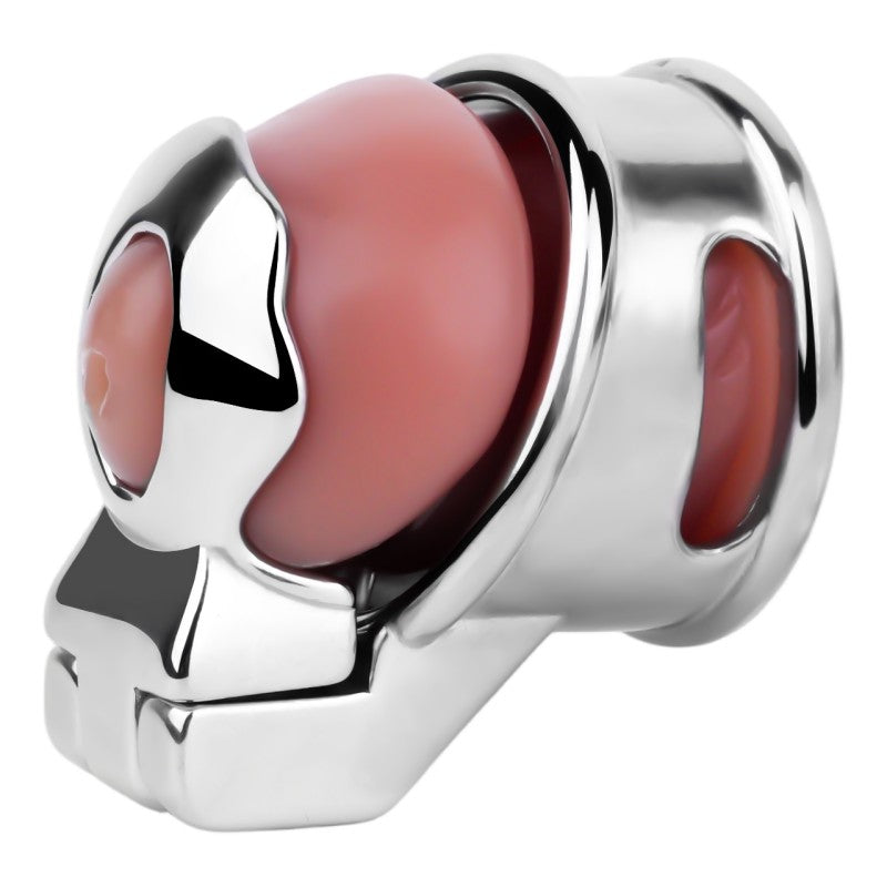 No Ball Ring Chastity Cage 2.0 Stainless Steel Glans Locking Male Chastity Device for Long-Term Comfortable Wear