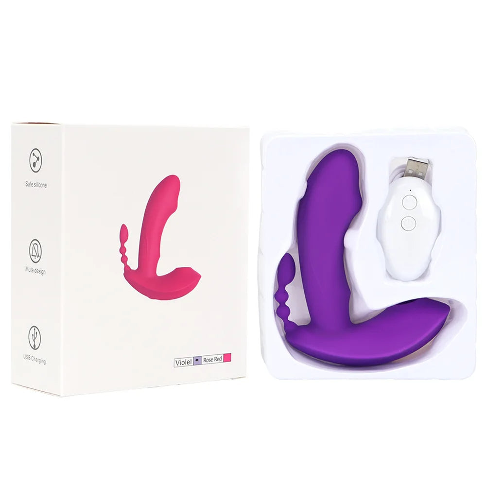 Remote Control Women Vibrator - Anal Dildo G Spot Vibrator Clit Sucking Vibrating Anal Beads Sex Toy