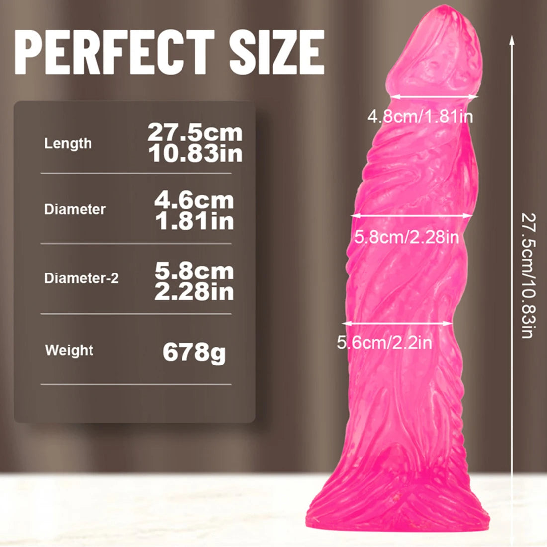 Large Monster Dildo Anal Dilator Butt Plug - Exotic Giant Anal Plug Sex Toys for Women Men