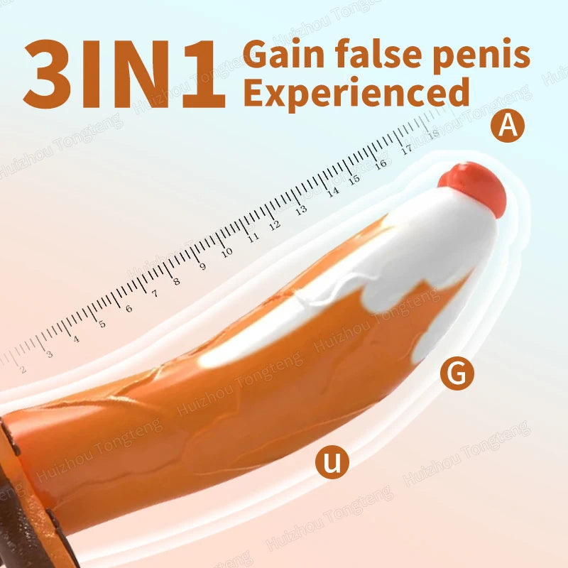 Colorful Strap On Dildo Butt Plug - Gingerbread Man Silicone Realistic Dildos Anal Toy