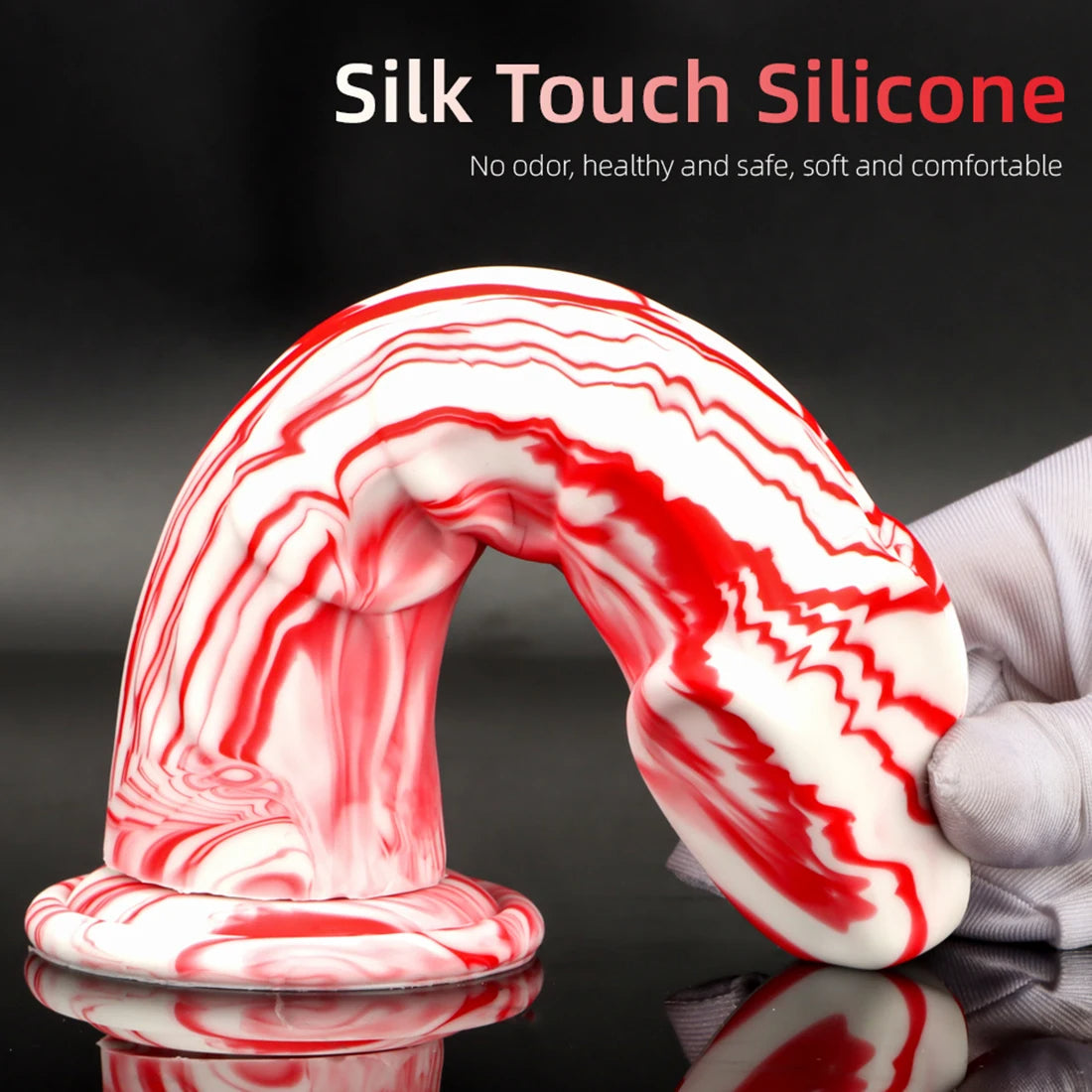 Colorful Realistic Dildo Women Masturbator - 8 inch Thin Big Glan Penis Anal Sex Toys