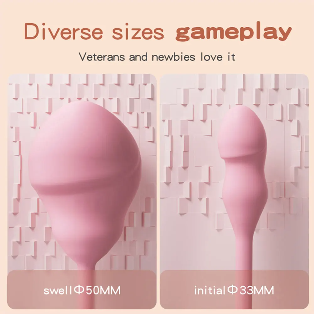 Remote Control Inflatable Vibrating Butt Plug - Fantastic Pink Dildo Vaginal Fullness Sex Pleasure