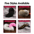 Remote Control Fox Tail Vibrating Butt Plug - Fantasy Animal Role Play Furry BDSM Sex Games