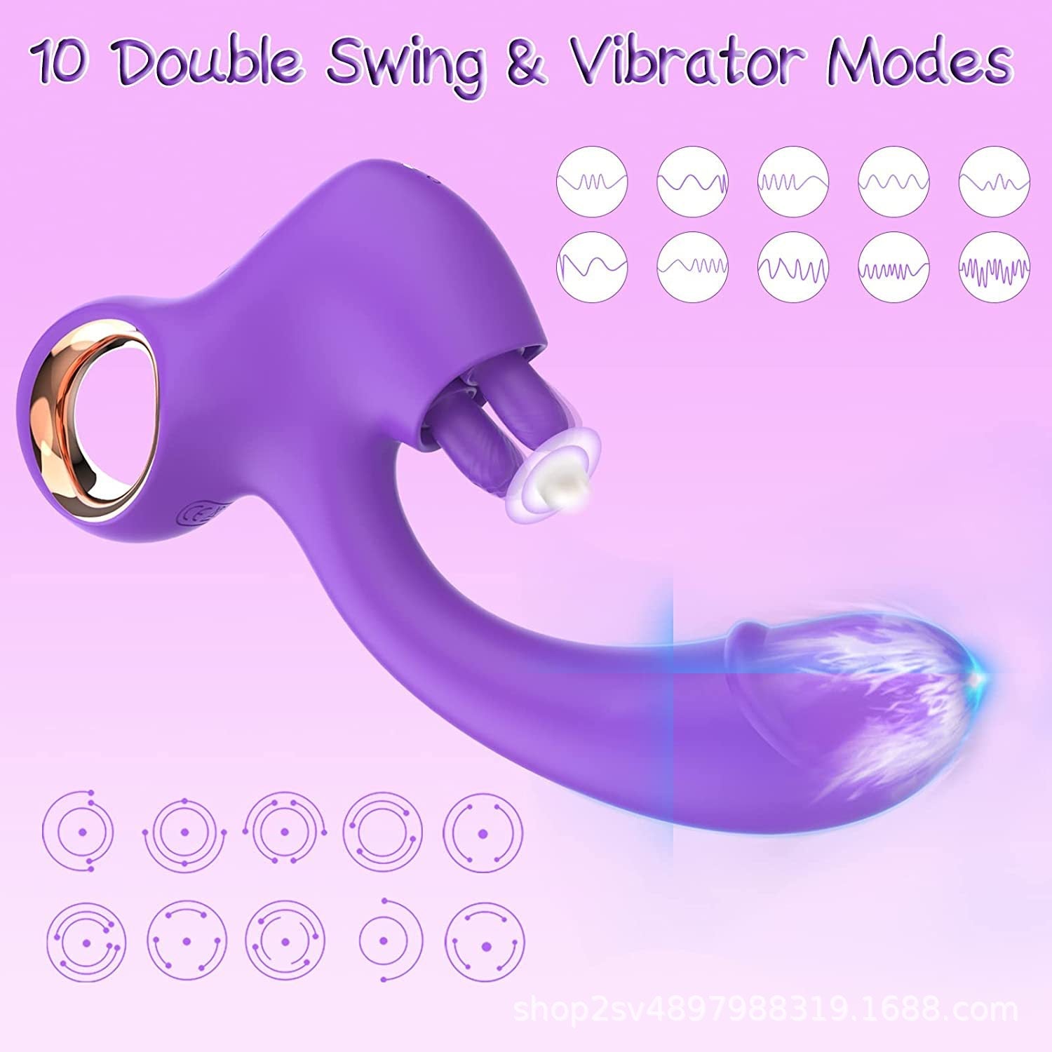 Rabbit Clit Clamps Anal Dildo G Spot Vibrator - Double End Anal Clitoral Stimulator Female Sex Toy
