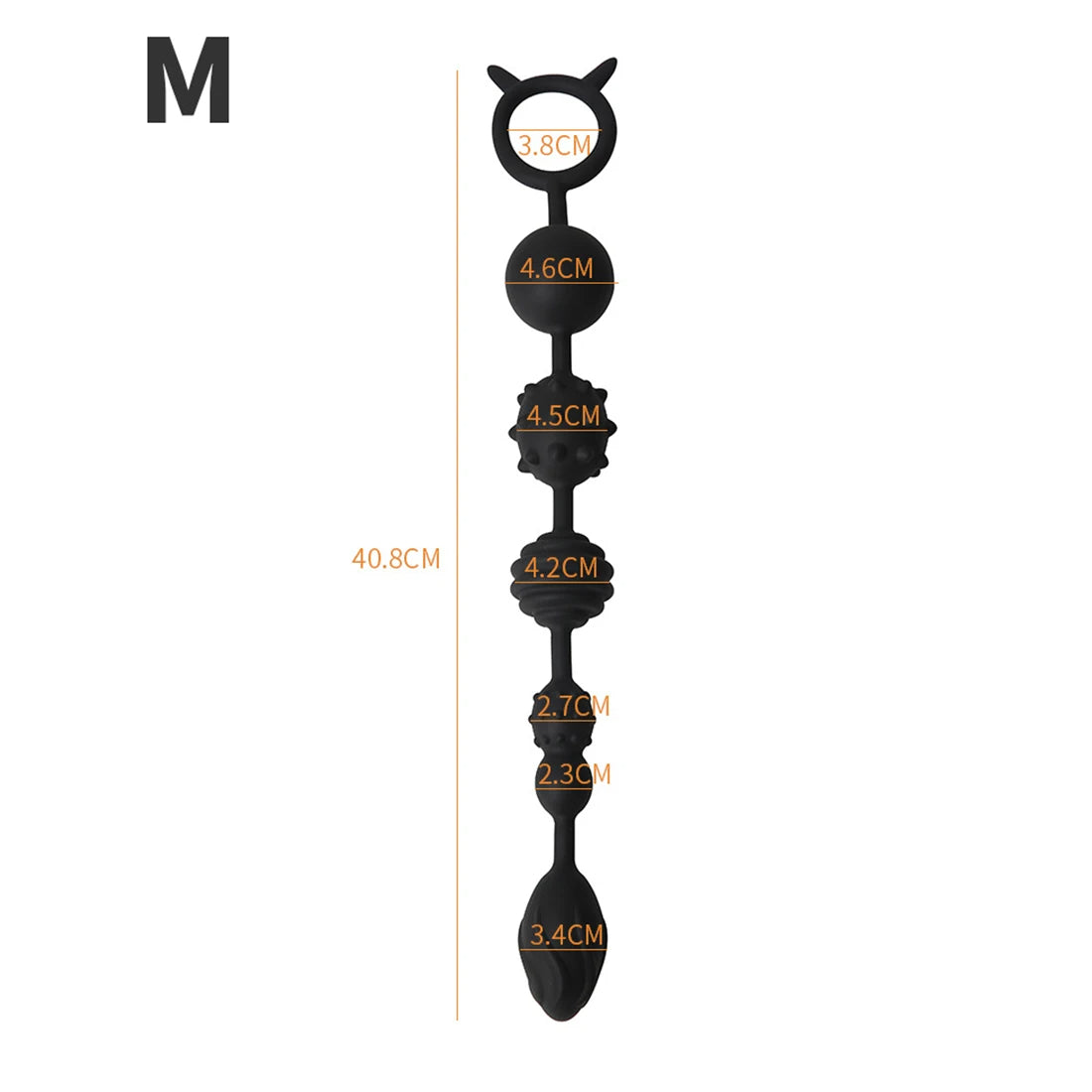 Big Anal Beads Butt Plug - Soft Silicone Knotted Dildo Anal Expansion Dilator Sex Toys