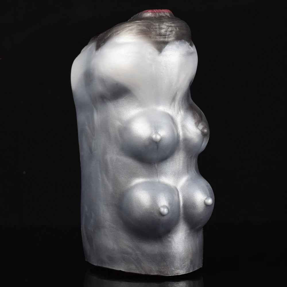Cow Pocket Pussy — Dual-Channel Fetish Masturbator | Premium Platinum Silicone