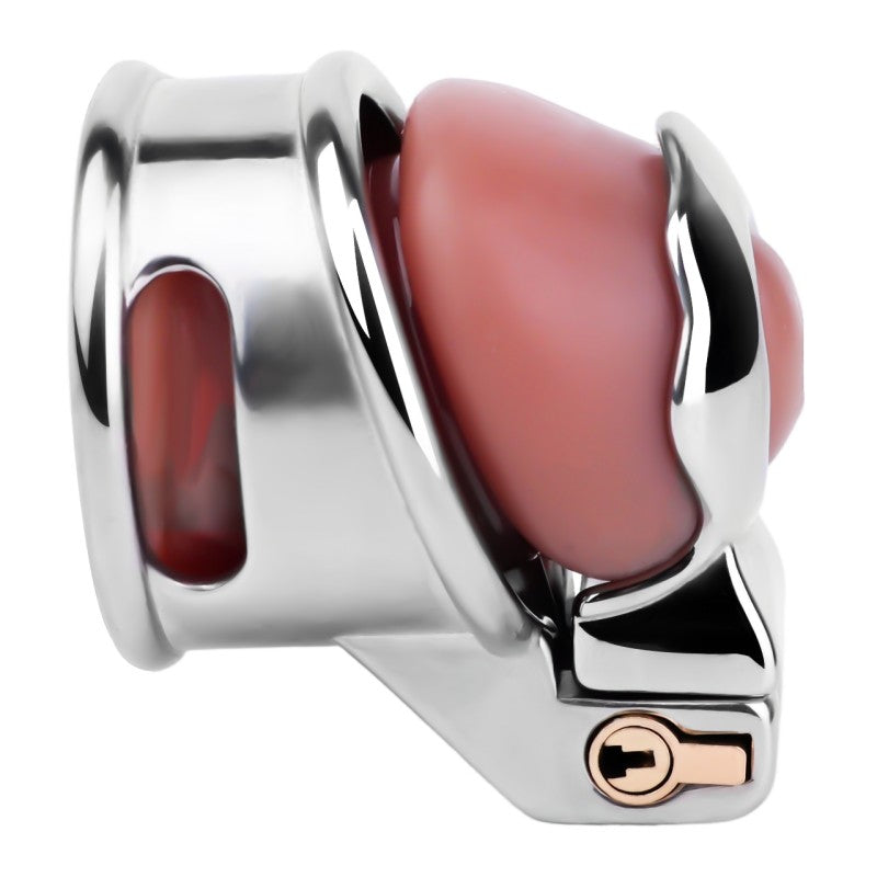 No Ball Ring Chastity Cage 2.0 Stainless Steel Glans Locking Male Chastity Device for Long-Term Comfortable Wear