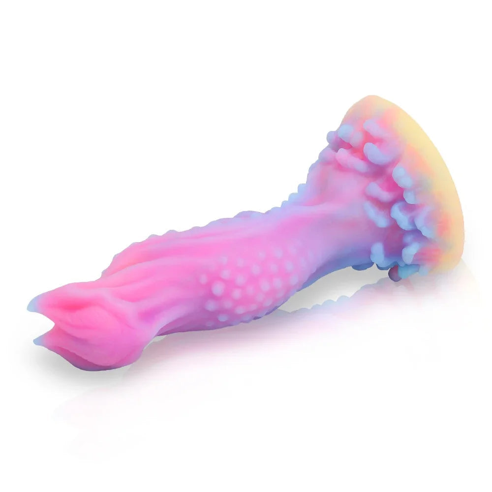 Luminous Monster Dildo - Exotic Dog Dildo Knotted Butt Plug Male Female Sex Toy