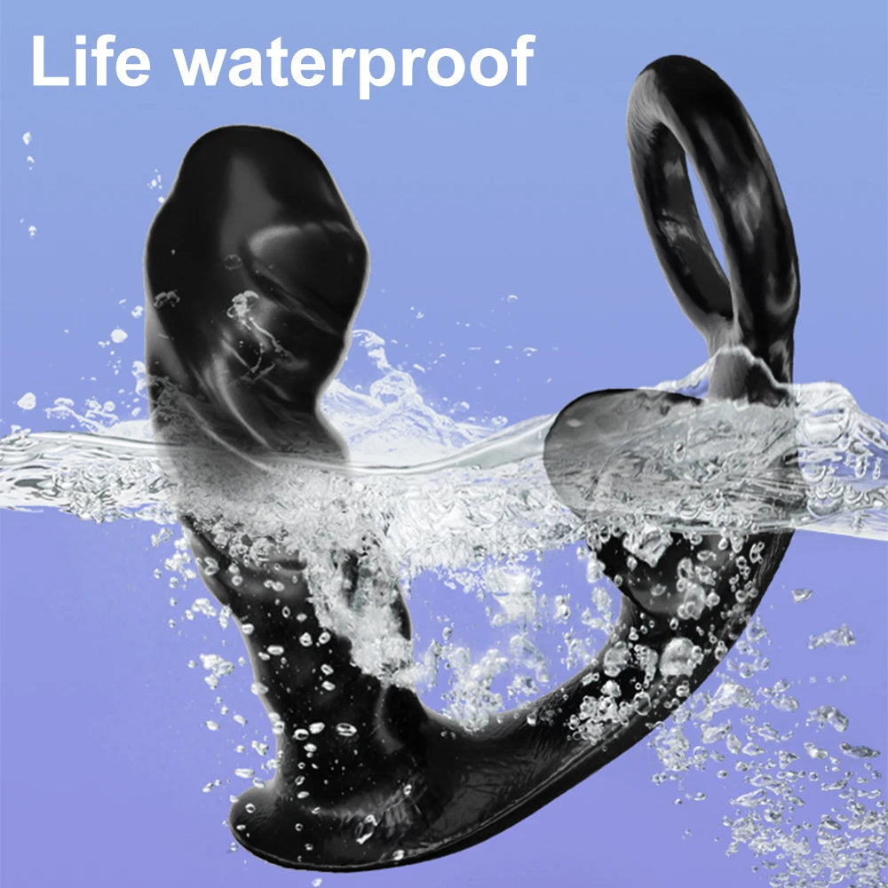 Remote Controlled Finger Prostate Massager - Vibrating Cock Ring Male Sex Toys