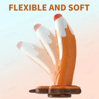 Colorful Strap On Dildo Butt Plug - Gingerbread Man Silicone Realistic Dildos Anal Toy