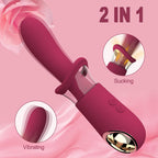 Big Tongue G Spot Vibrator - Mouth Suction Cup Clit Stimulator Female Sex Toys