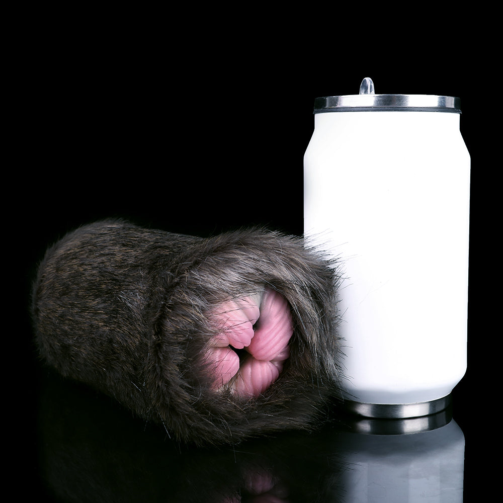 Domlust Black Cat Furry Pocket Pussy — Animal Vagina Silicone Masturbation Sleeve for Men