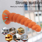 Silicone Anal Dildo Butt Plug - Big Spiral Anal Plug Vaginal Prostate Massager
