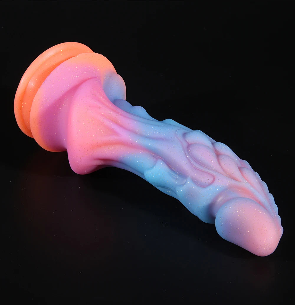 Monster Dragon Dildo - Luminous Butt Plug Colorful Glowing Anal Dildo Sex Toy