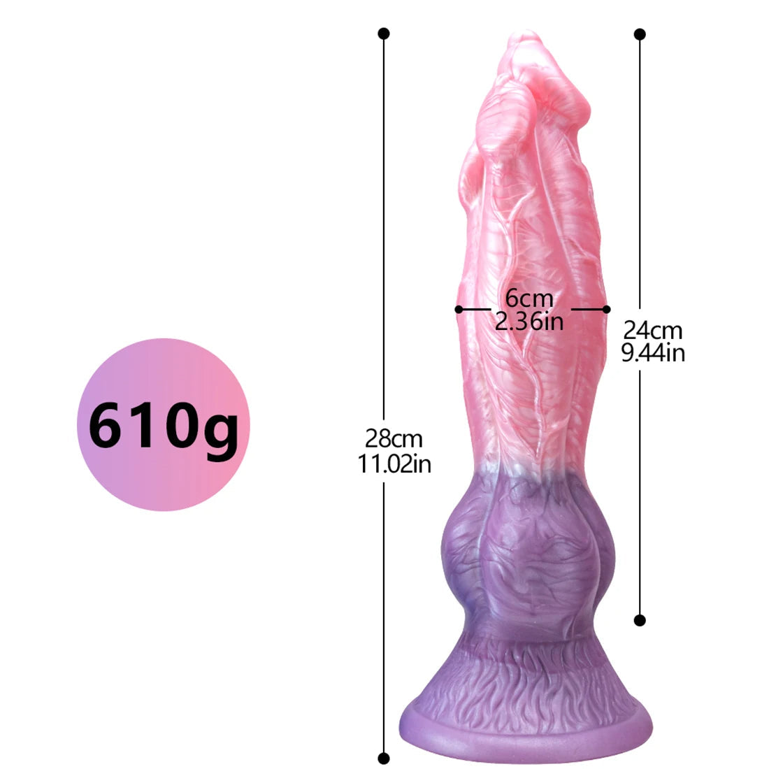 Realistic Thick Dog Dildo - 11 inch Monsterdildo Three Head Women Masturbating Sex Toys